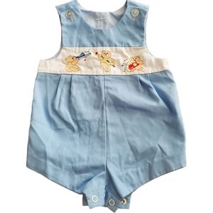 Vintage baby pleated shortall